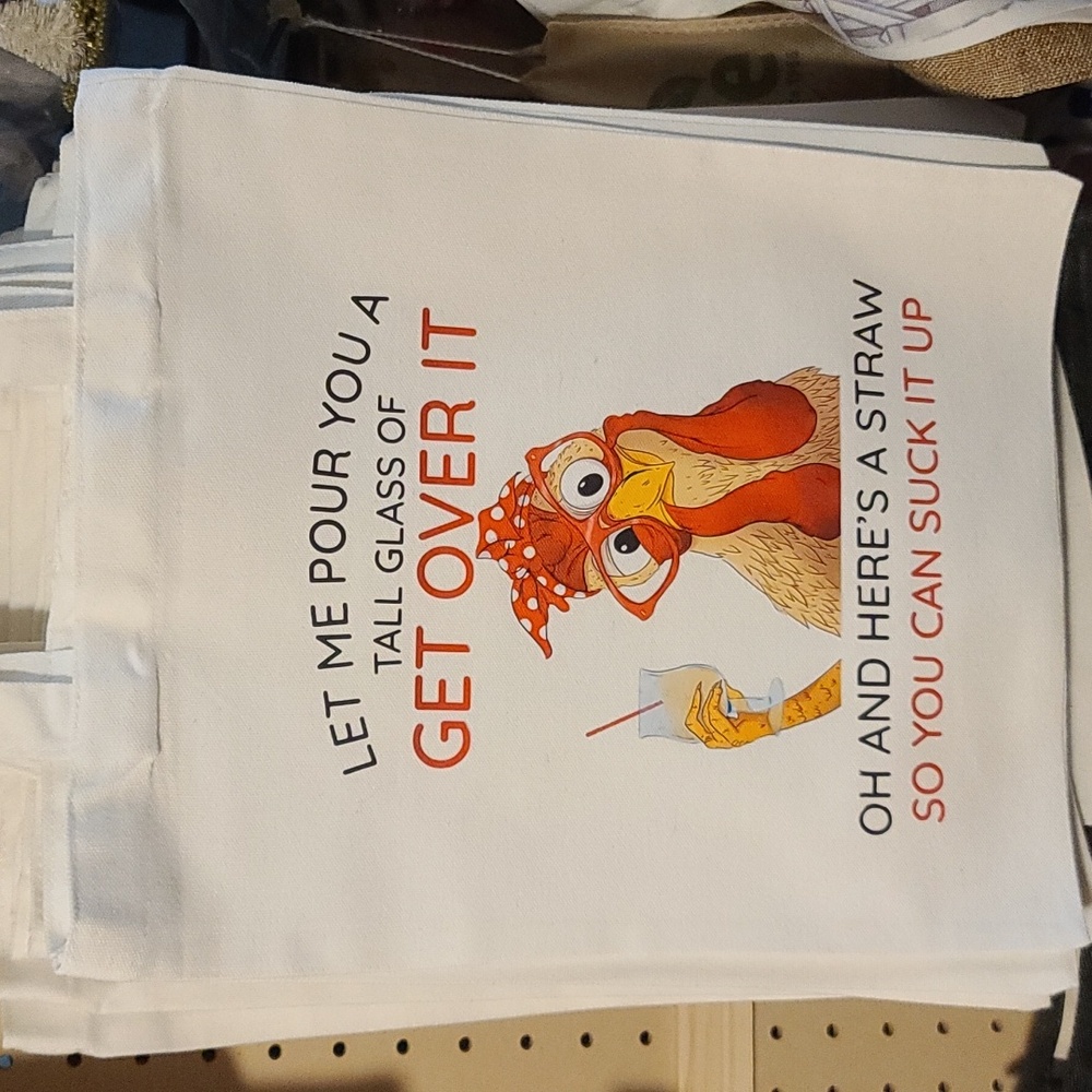 Let Me Pour You a Glass ...funny themed  Canvas Tote NWT